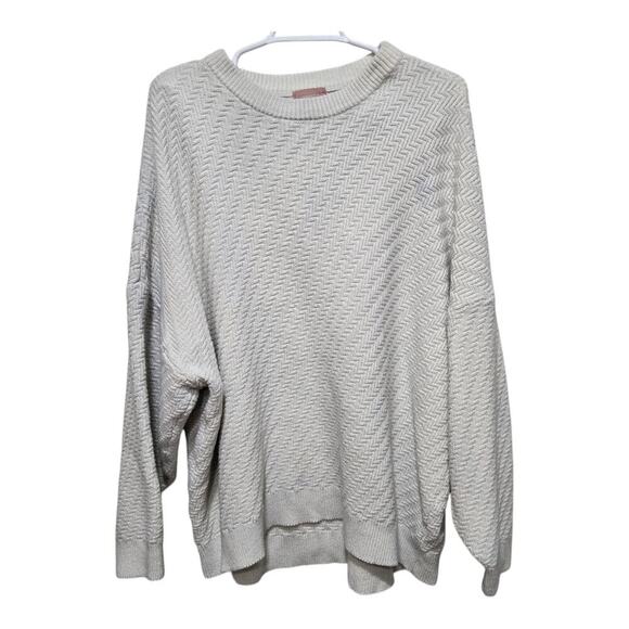 Show Me Your Mumu Crosby Sweater Ivory Knit Women’s Large Oversized - Picture 2 of 8